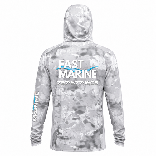 Fast Marine Hooded Performance Sun Shirt  - Arctic Camo
