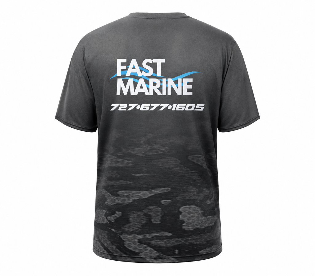 Fast Marine Performance Tee – Black Camo Fade