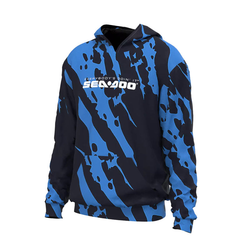 Fast Marine Blue Camo Pullover Hoodie
